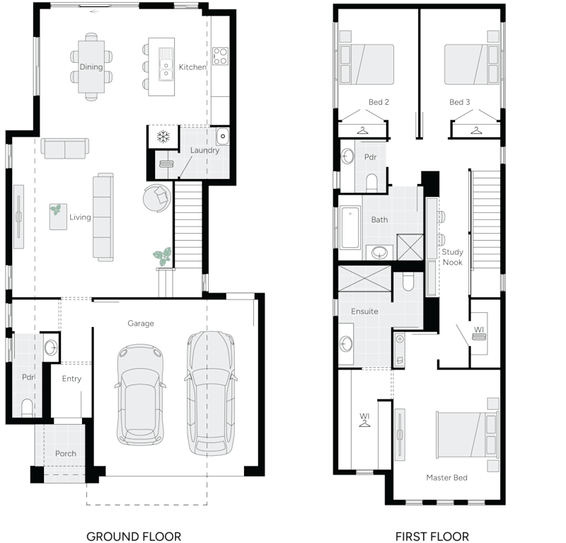 Seaview Double Storey House Floor Plan