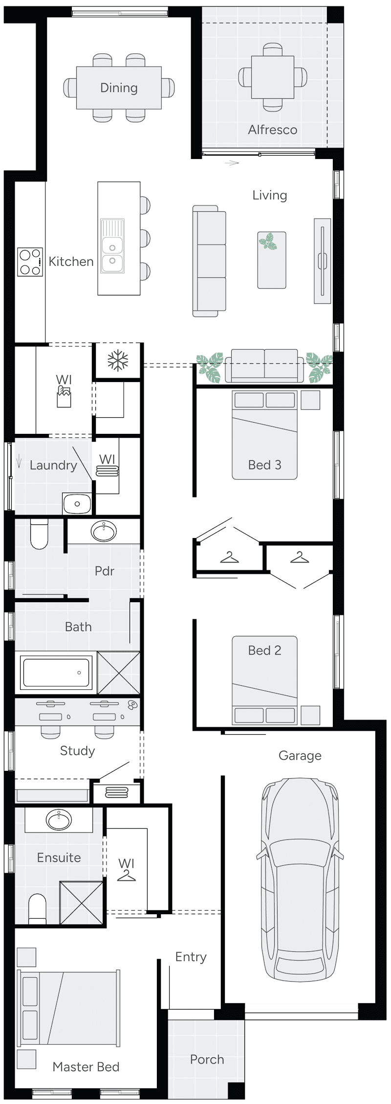 Somerton 18 Single Storey House Floor Plan