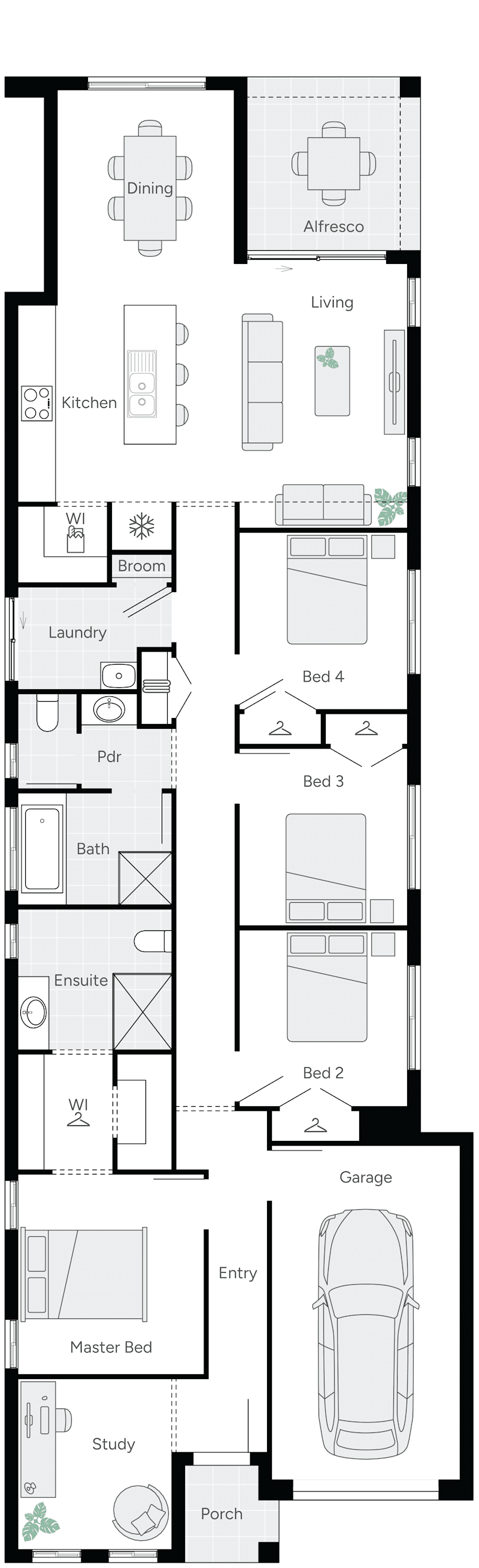 Somerton 20 Single Storey House Floor Plan