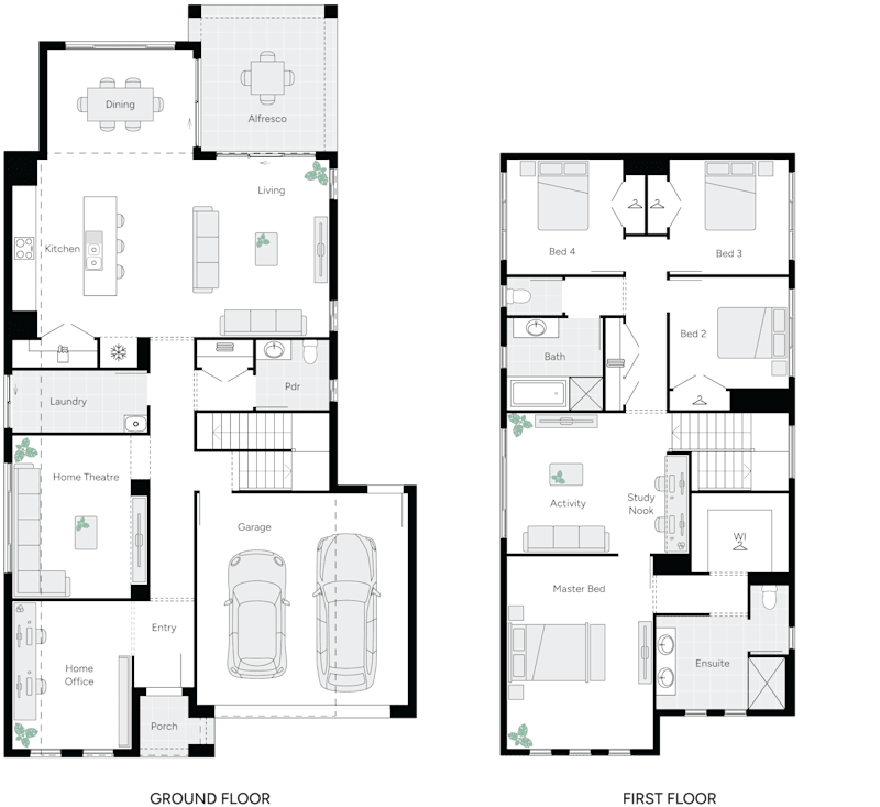 Sturt Double Storey House Floor Plan