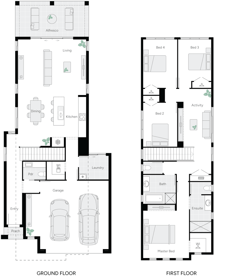 Tarlee Double Storey House Floorplan