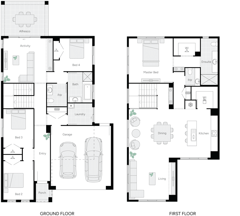 Tennyson Double Storey House Floorplan
