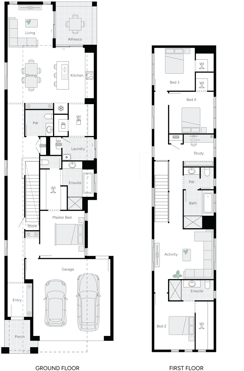 Thorngate Three Double Storey House Floorplan