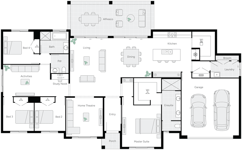 Bridgewater Executive Acreage Home Floorplan