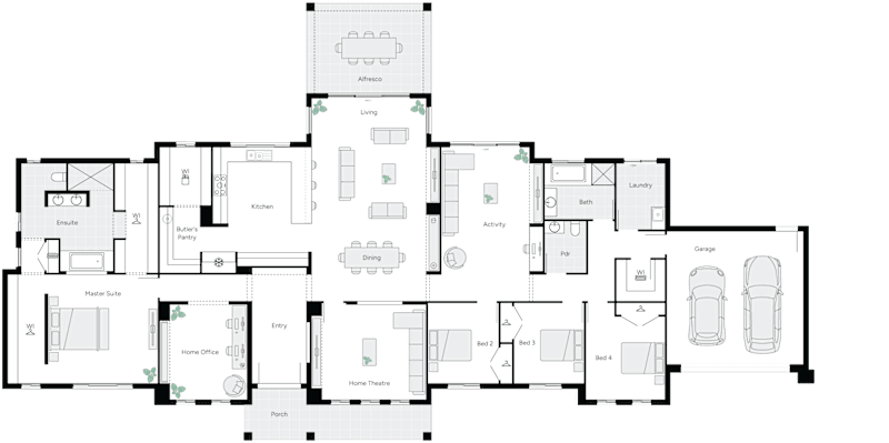 Houghton Grande Acreage Home Floorplan