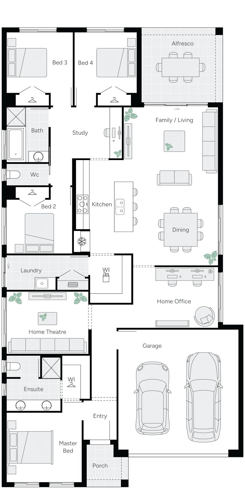Merriton 25 Single Storey House Floorplan