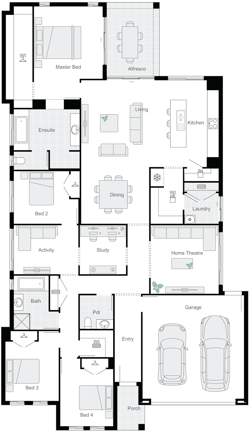 Eden 31 Single Storey House Floor Plan