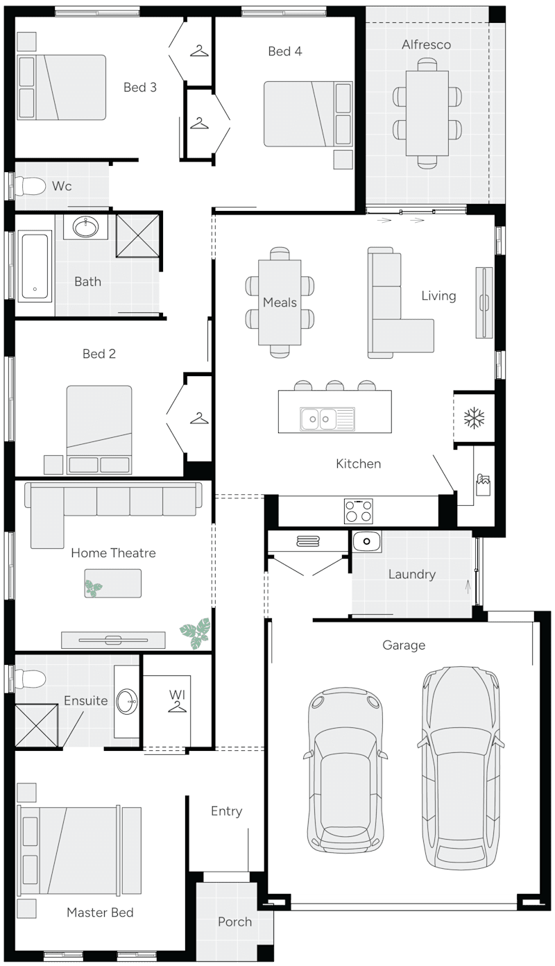 Kingston 23 Single Storey House Floor Plan
