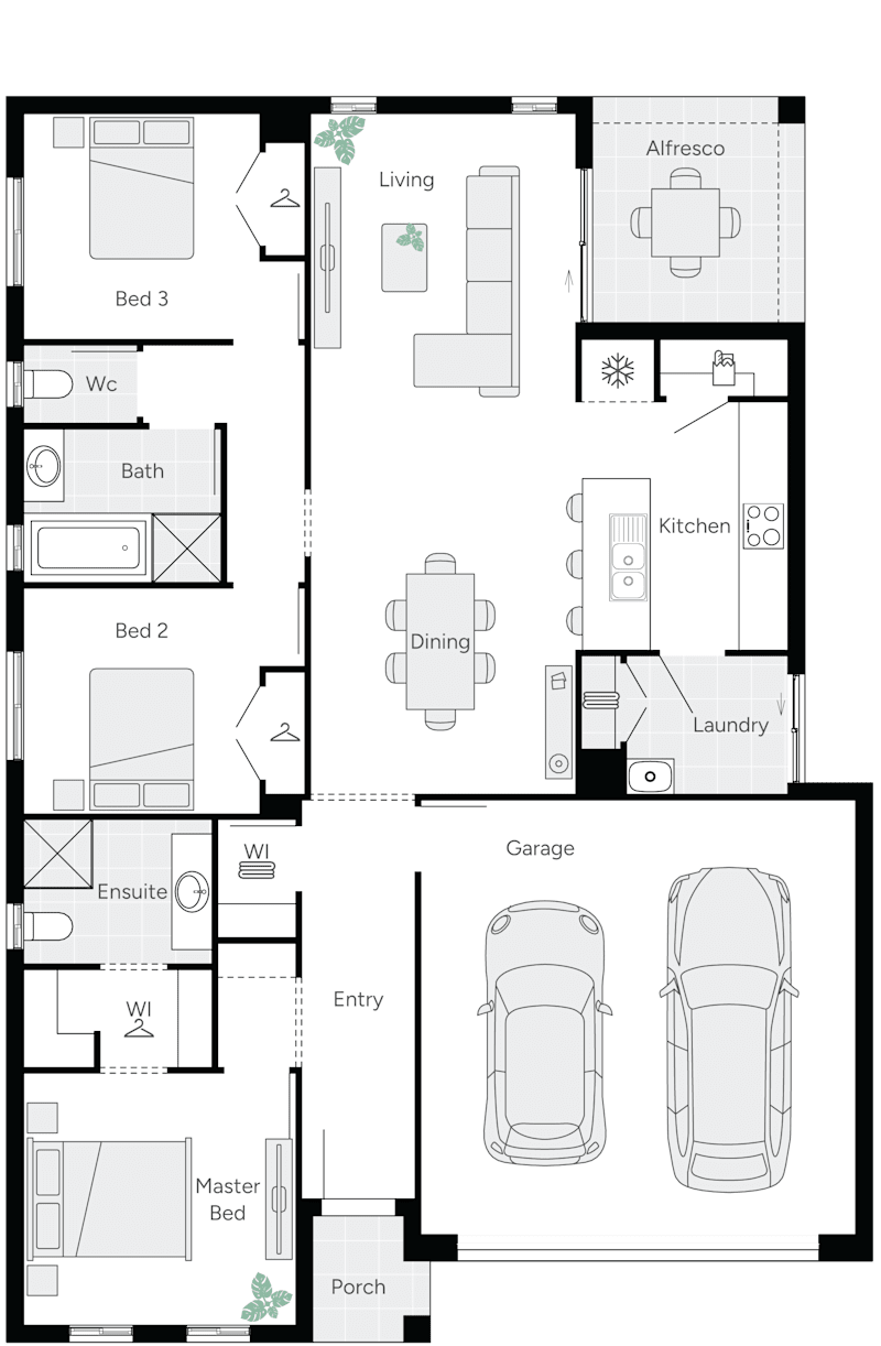 Skye 19 single storey home design floorplan