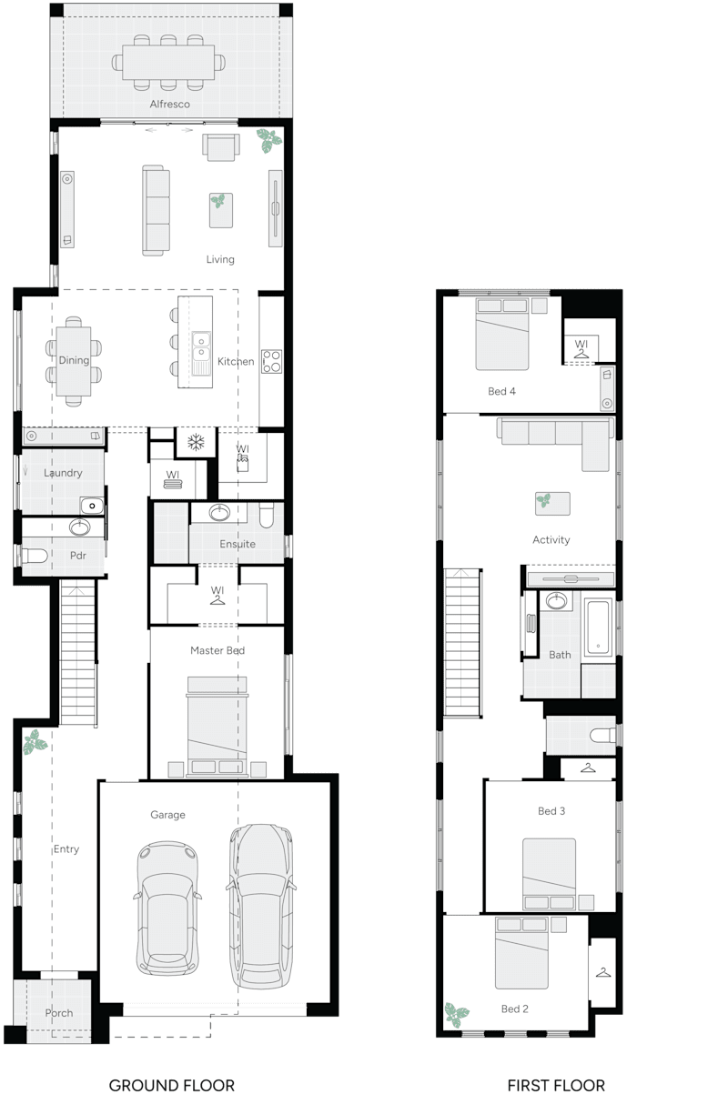 Manoora 31 double storey house design floorplan