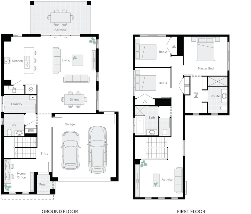 Morphett Double Storey home Design Floorplan
