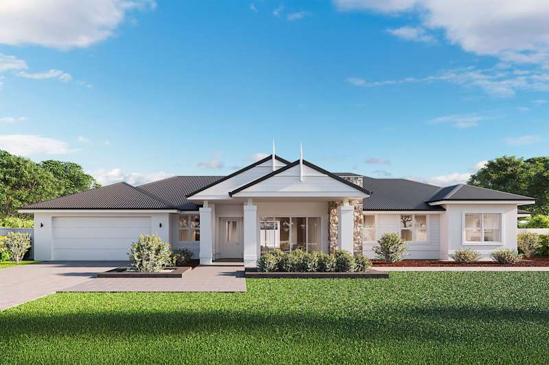 Lenswood Grande house design with Country facade