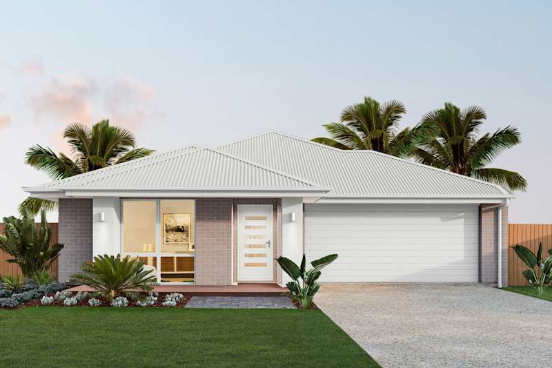 Luna Four house design with Abode facade in Coastal Modern style