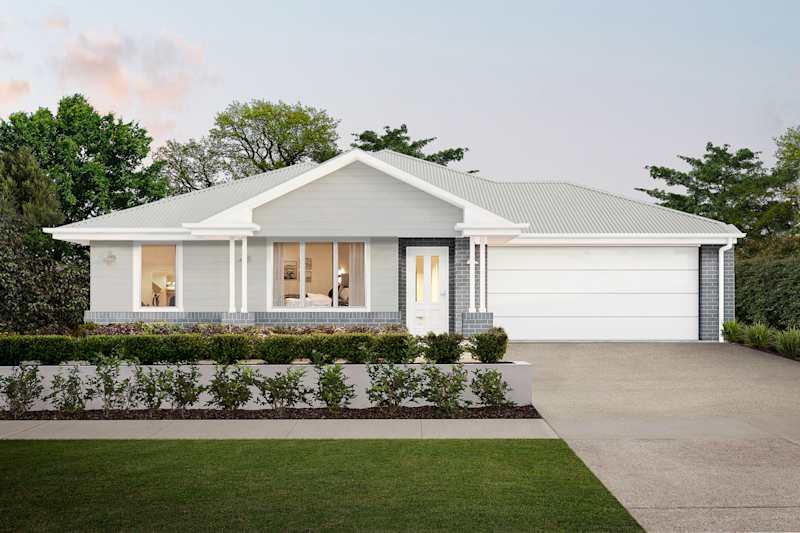 Dune Four house design Oasis facade in Classic Hamptons style