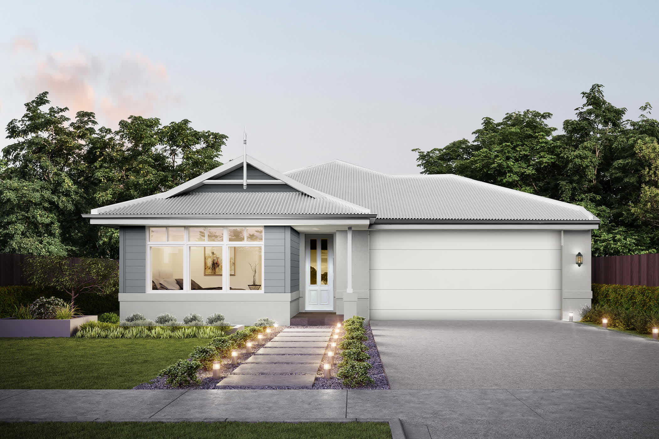 Kersbrook 22 house design with Hamptons façade