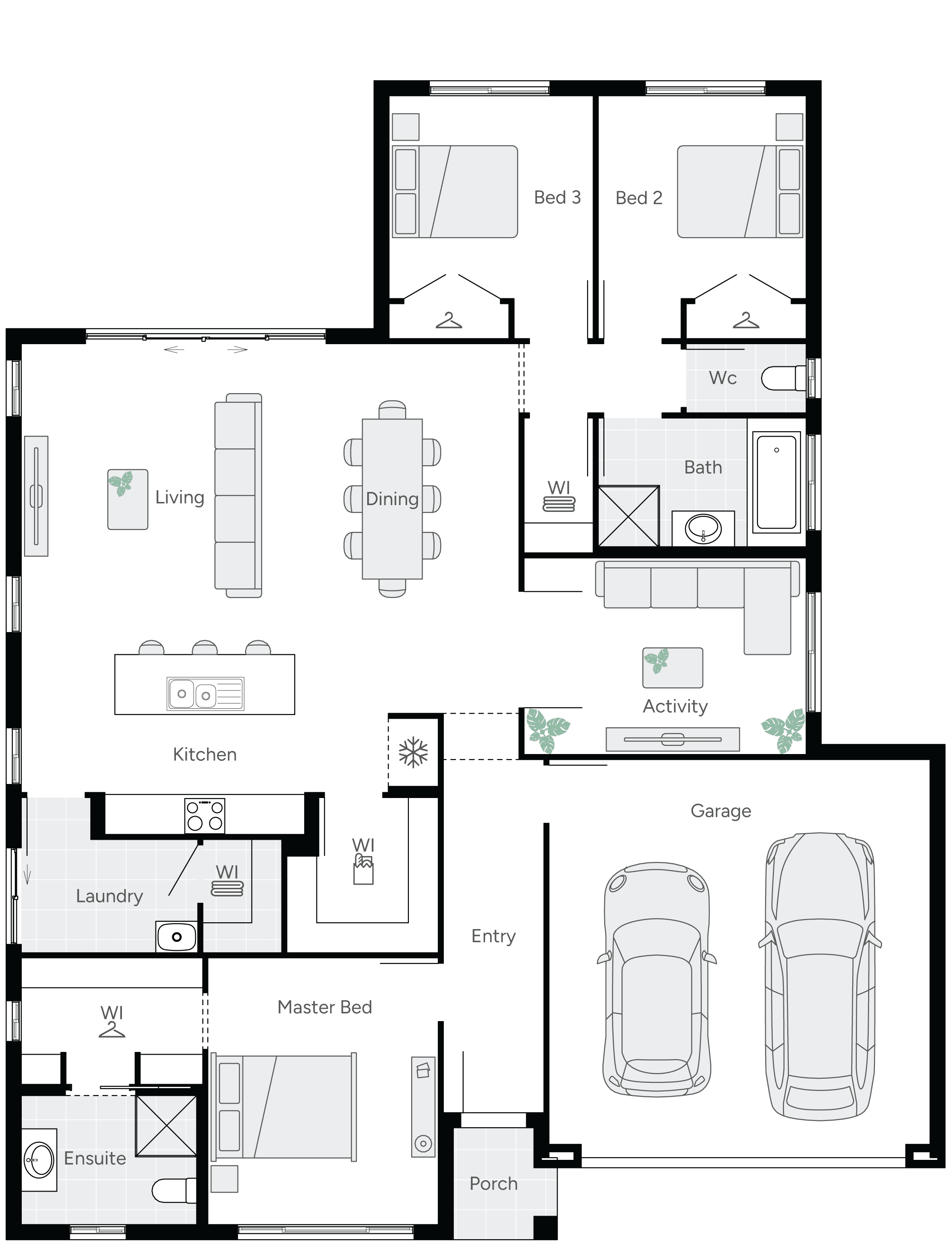 Aspire Two Single Storey House Floor Plan