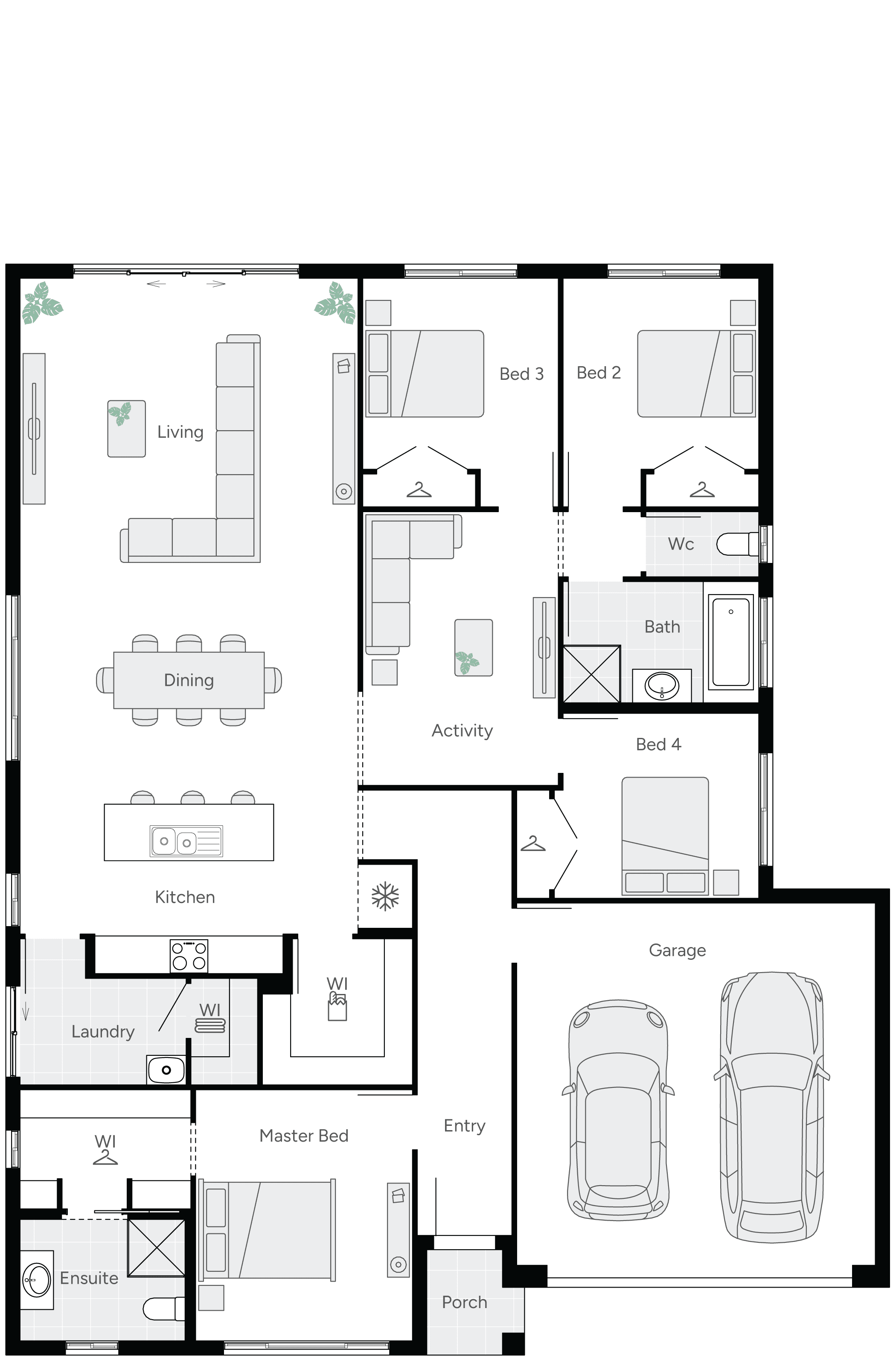 Aspire Four Single Storey House Floor Plan
