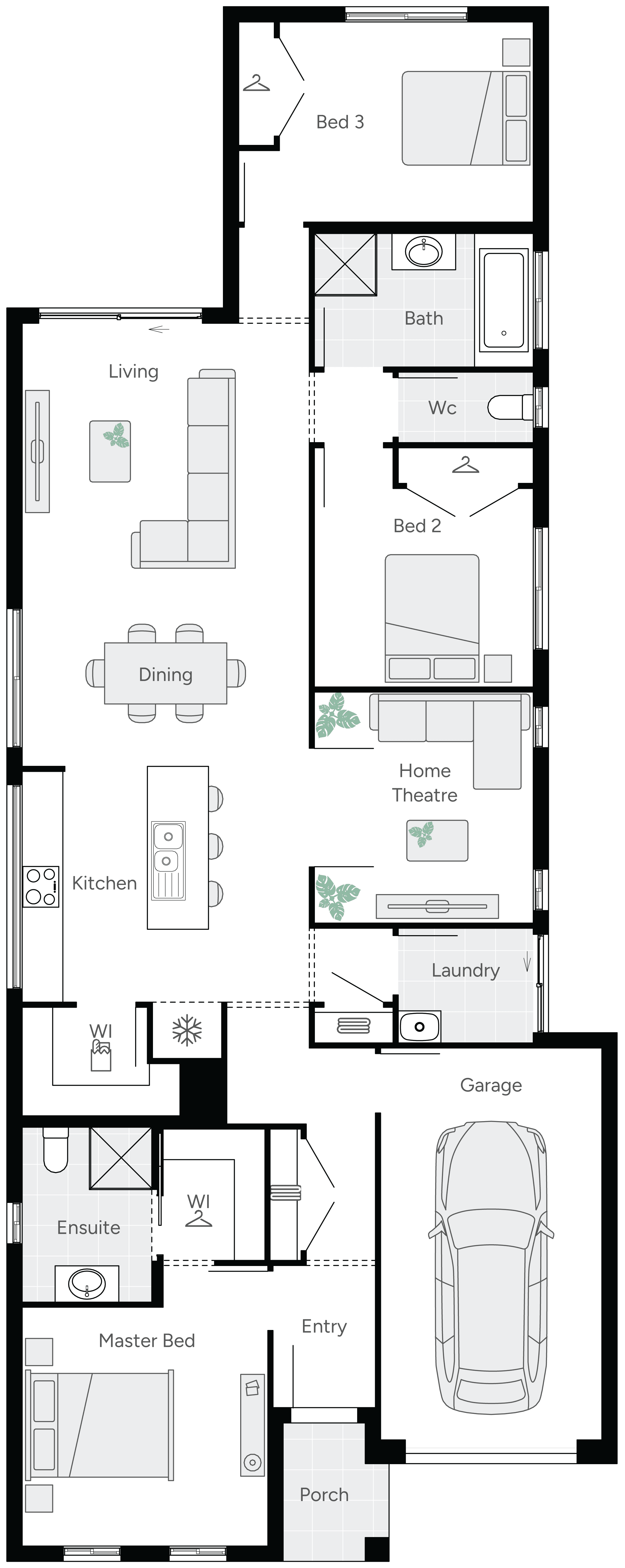Brisk One Single Storey House Floor Plan