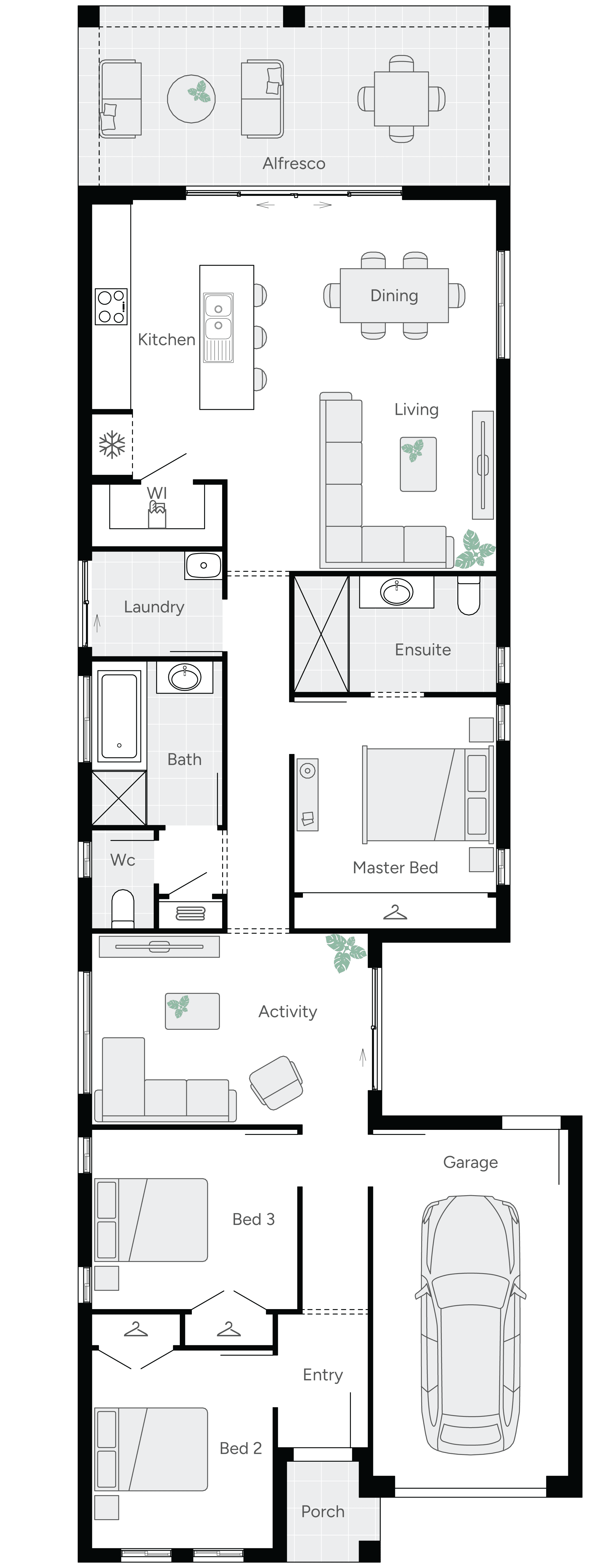 Davenport 20 Single Storey House Floor Plan