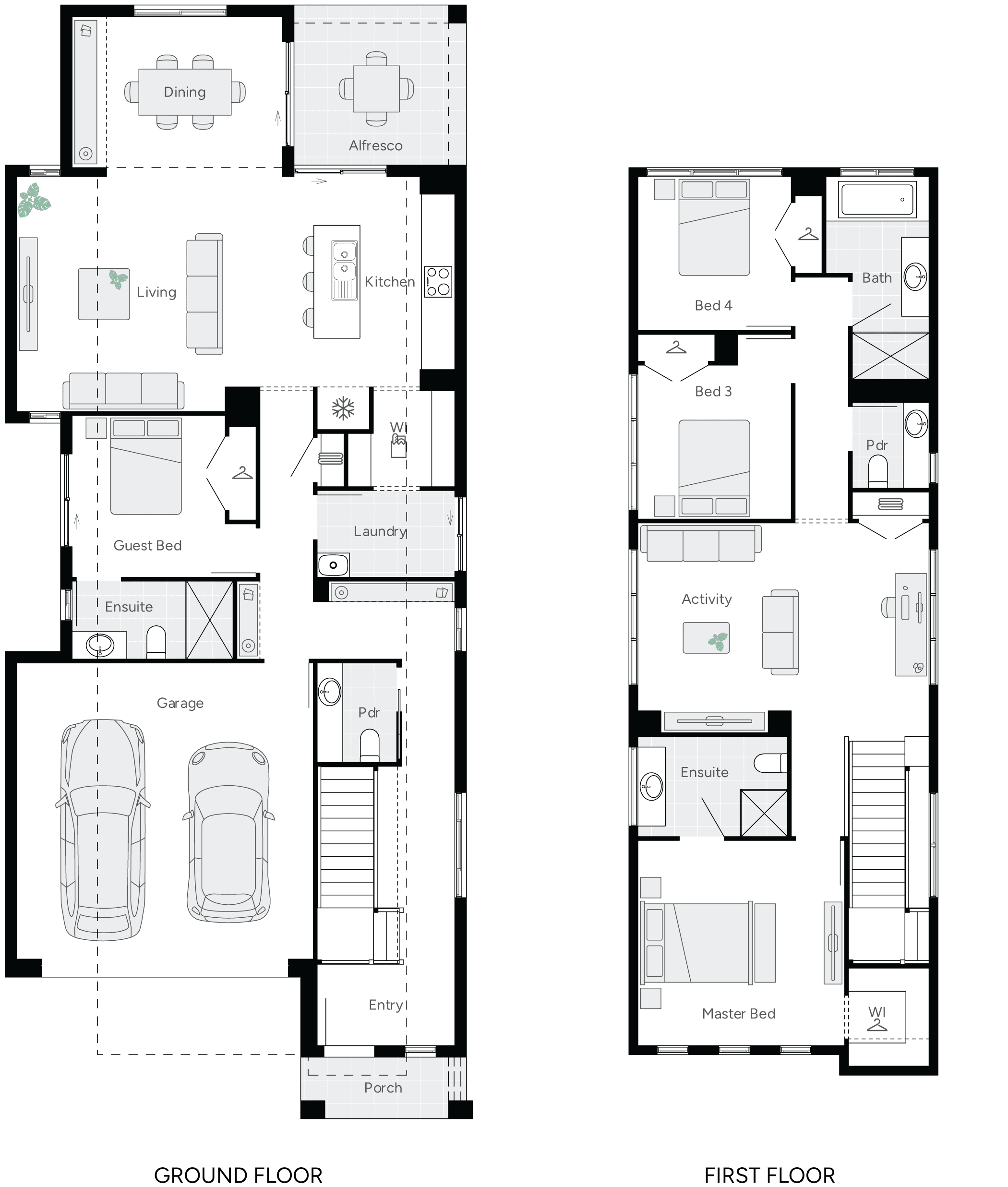 Henley One Double Storey House Floor Plan