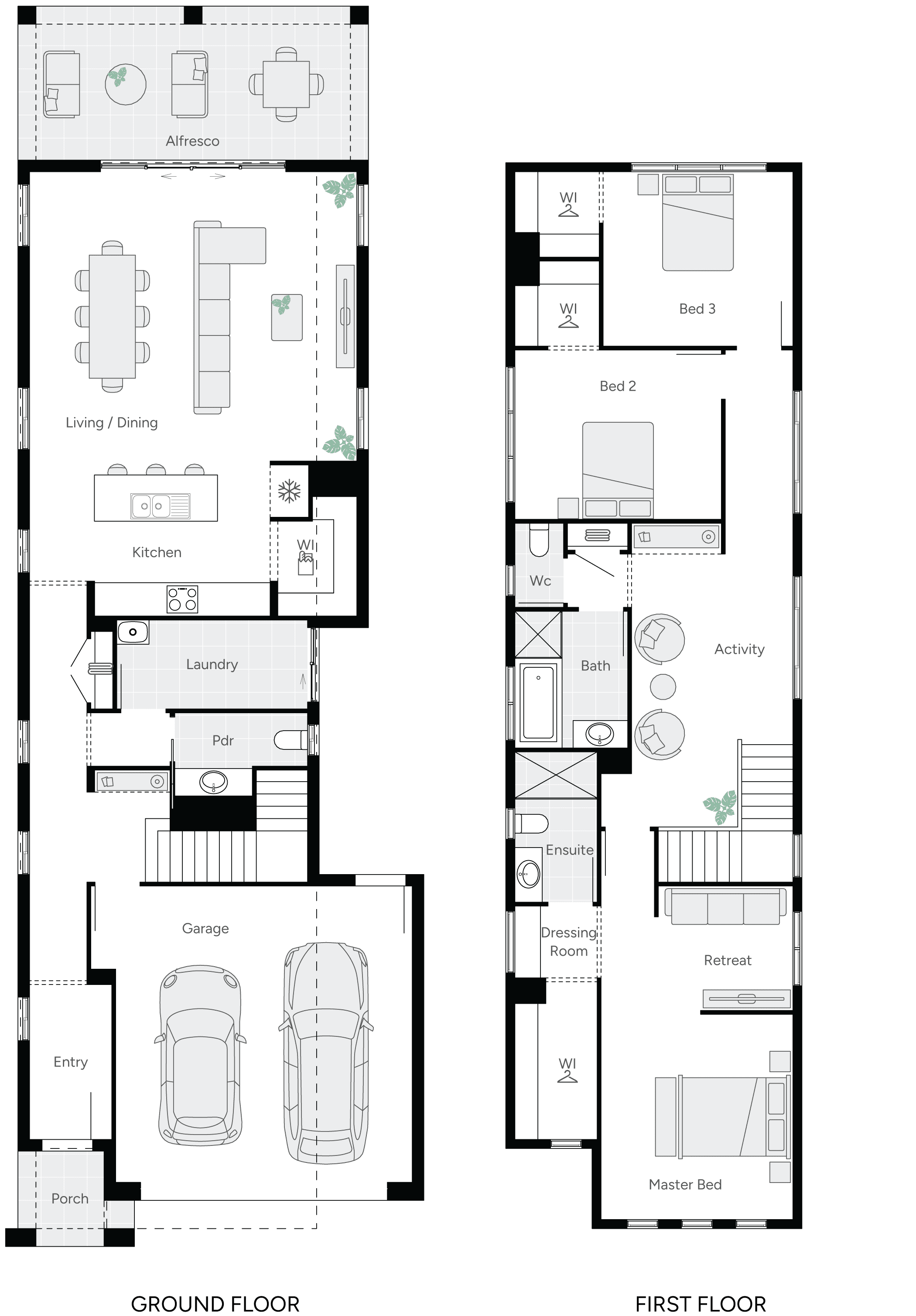 Inneston Double Storey House Floor Plan