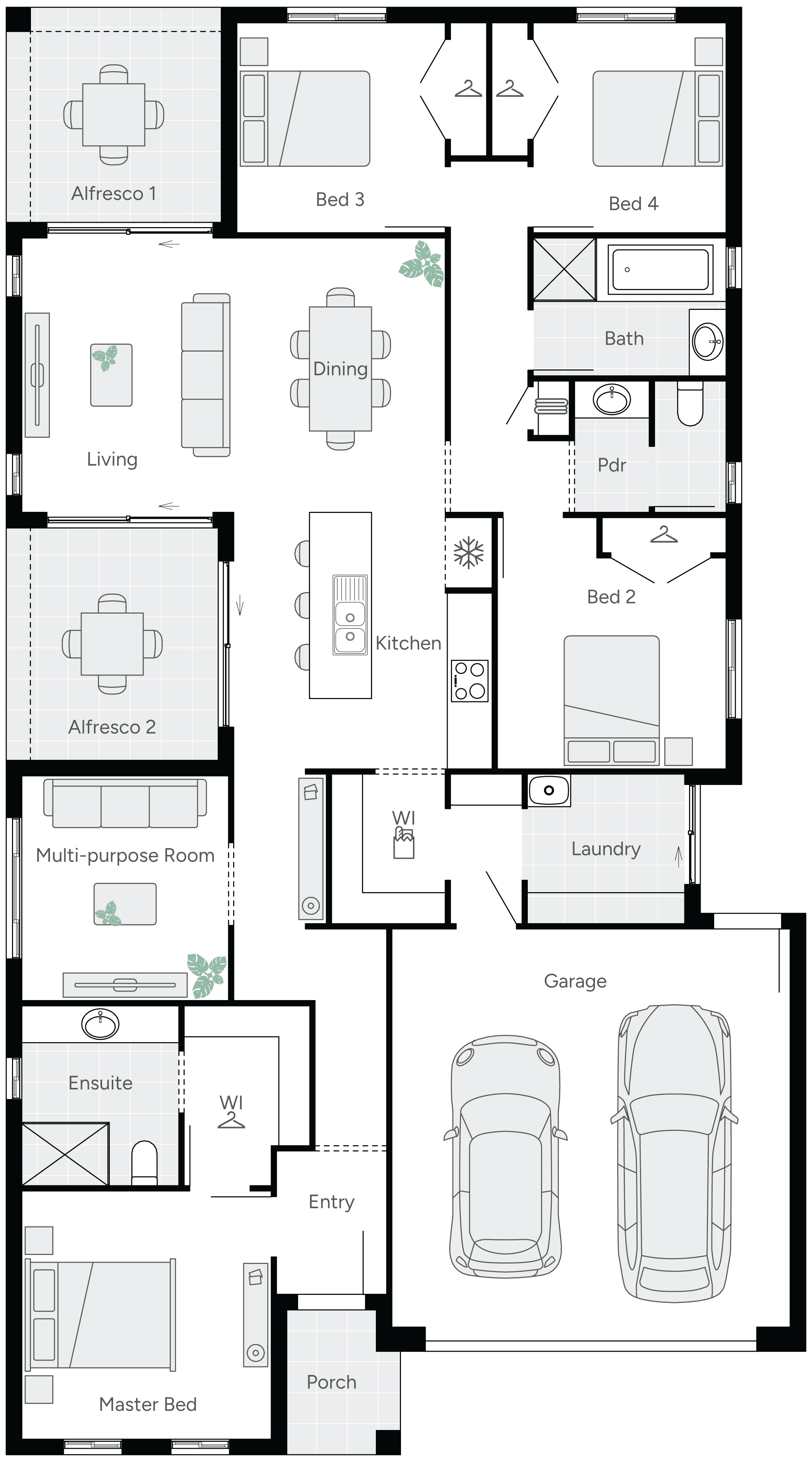 Kensington 24 Single Storey House Floor Plan