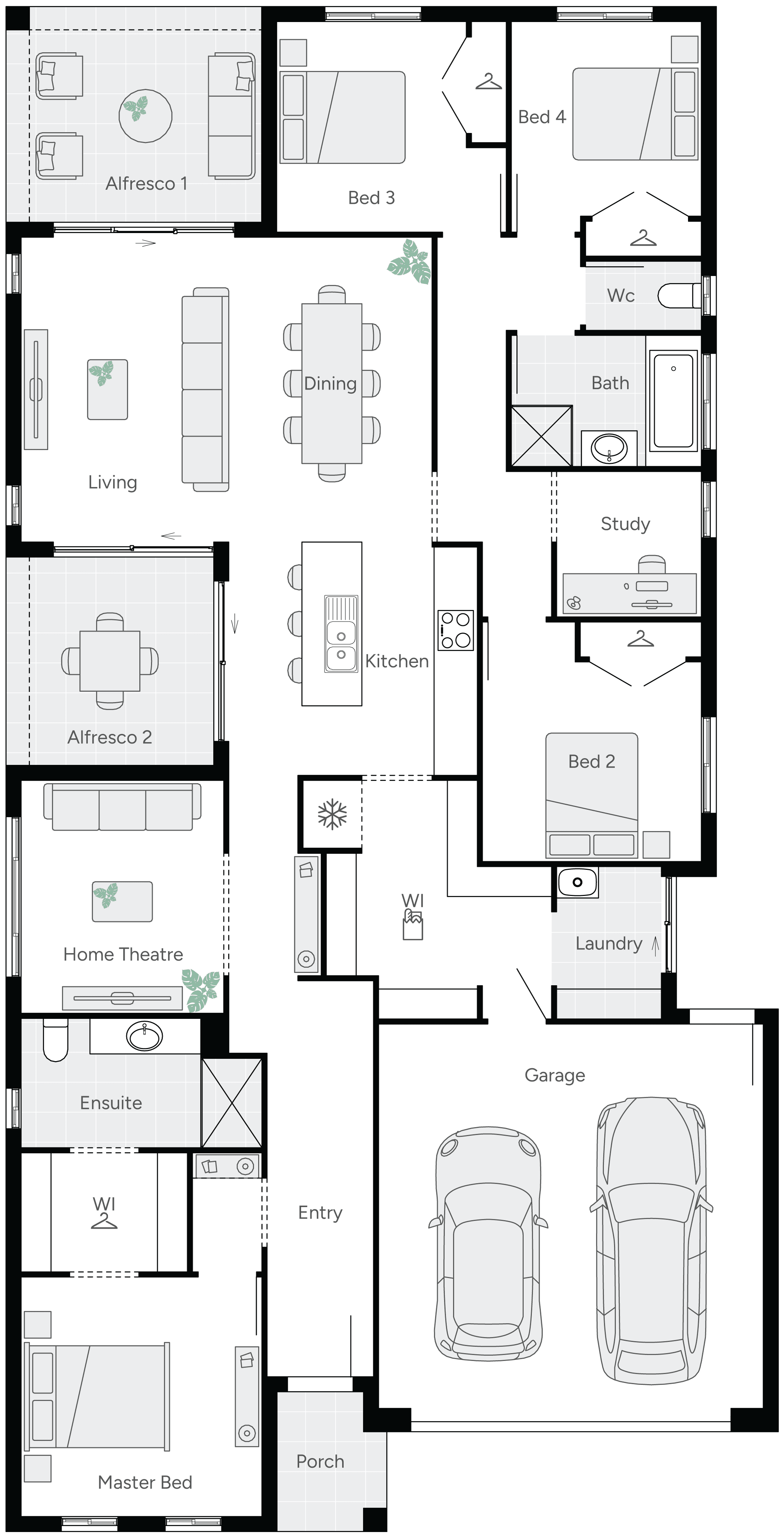 Kensington 26 Single Storey House Floor Plan