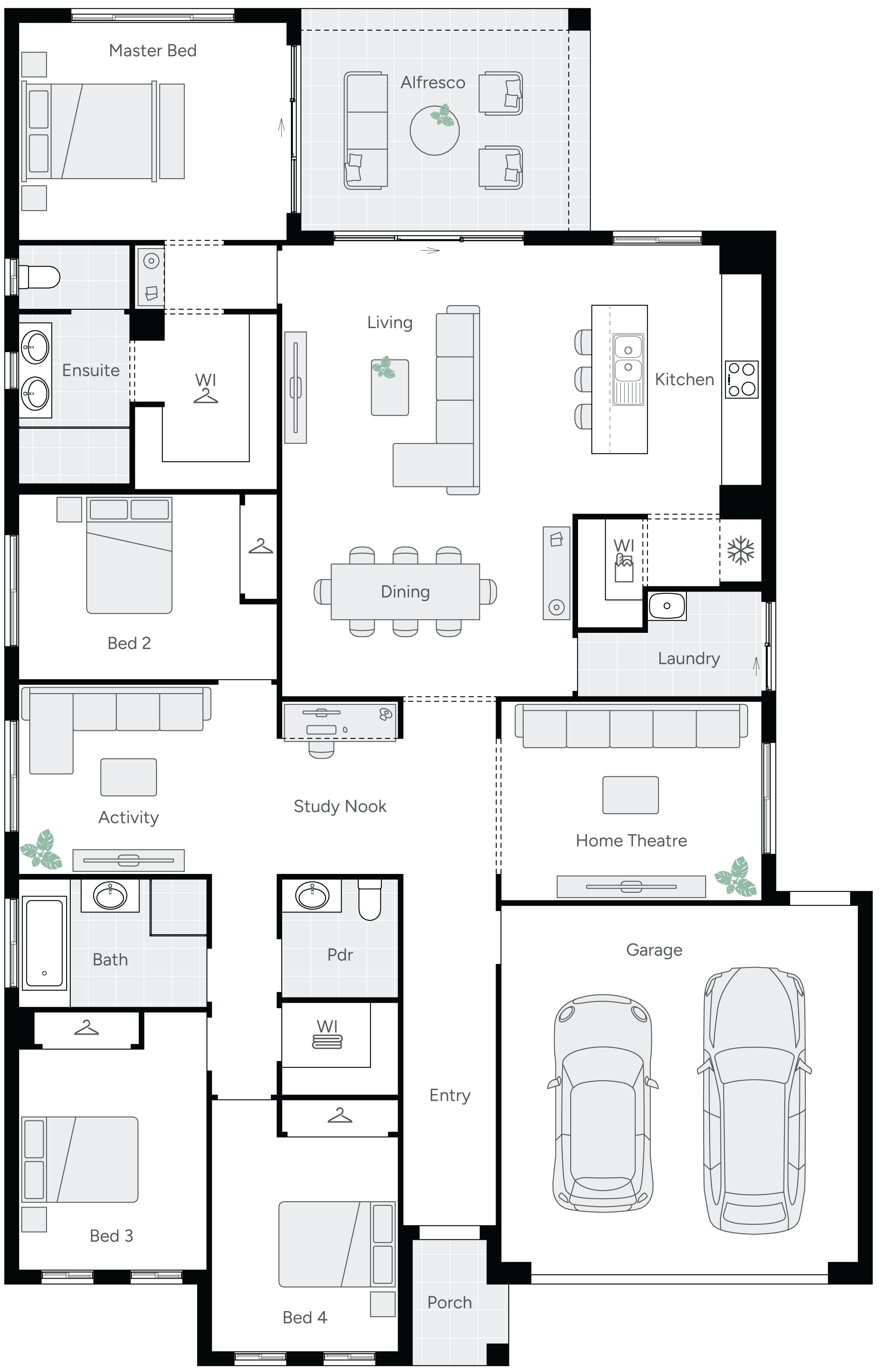 Leabrook 28 Single Storey House Floor Plan