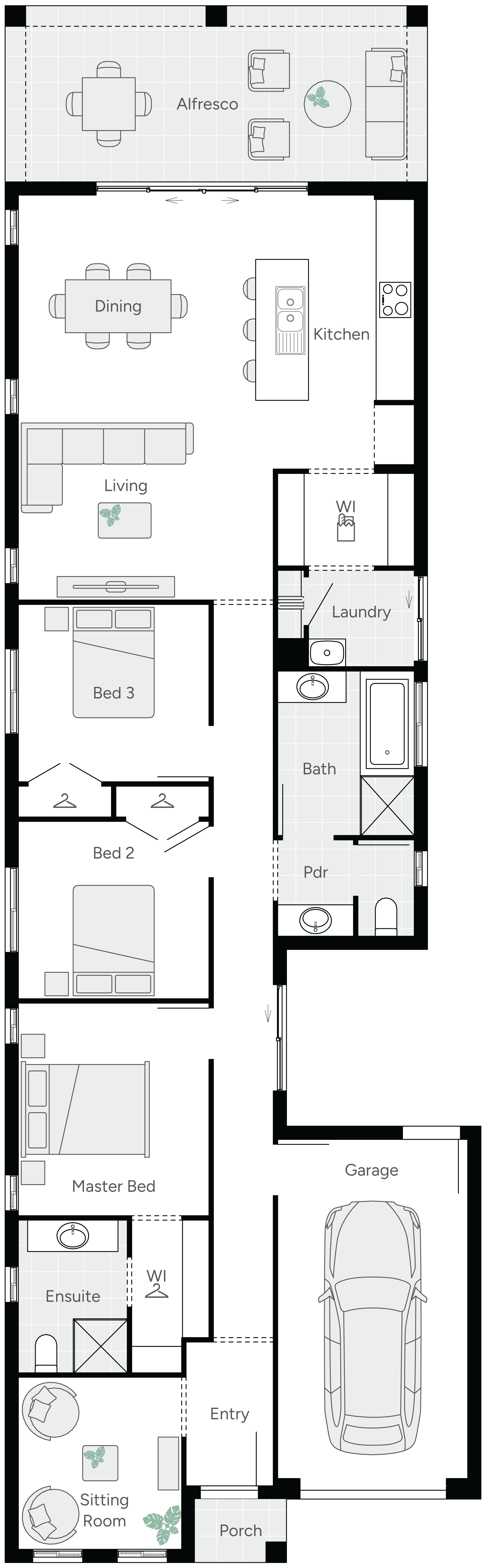 Loxton 20 Single Storey House Floor Plan