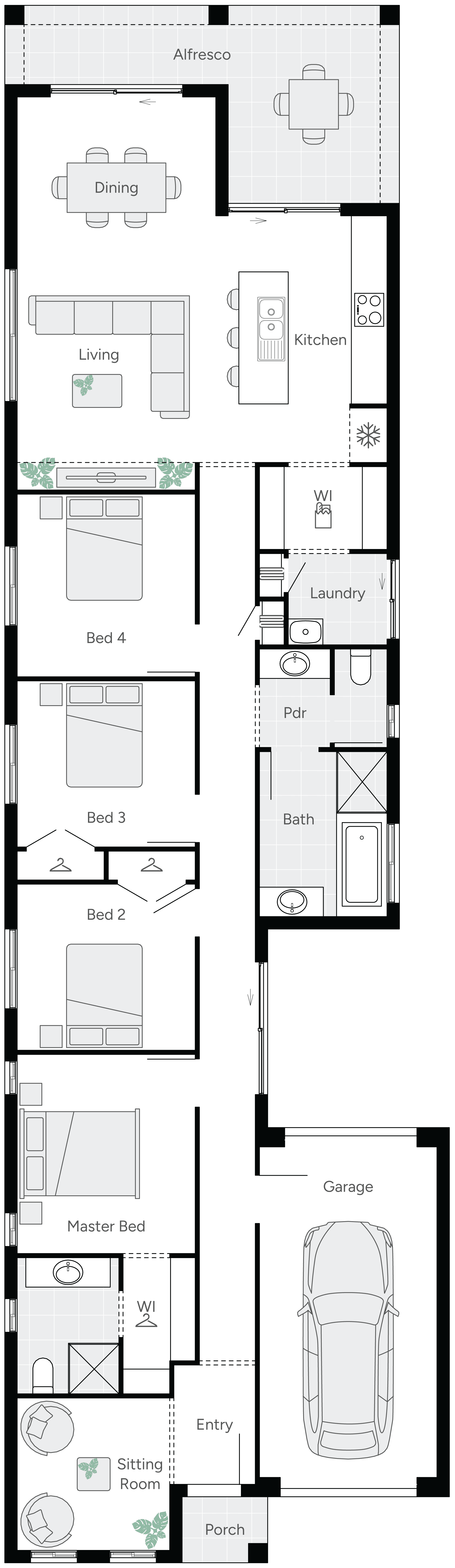 Loxton 21 Single Storey House Floor Plan