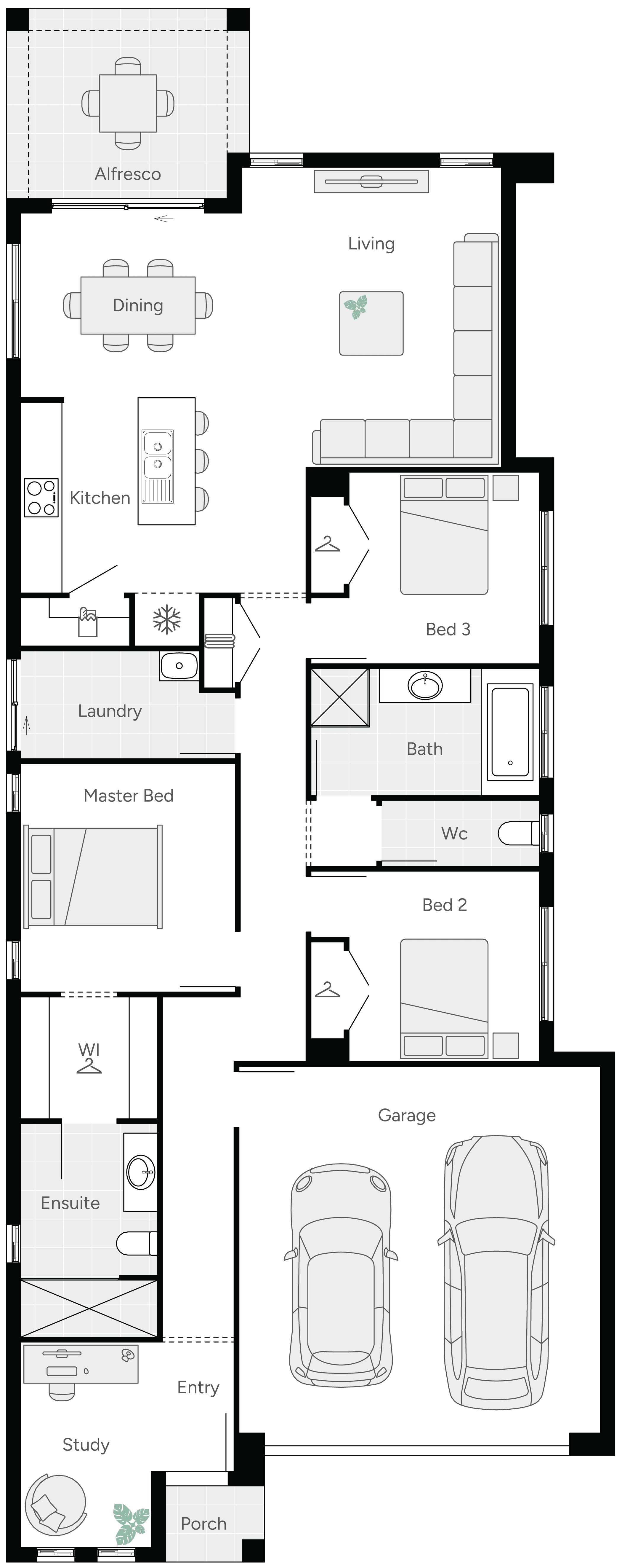 Osborne 21 Single Storey House Floor Plan