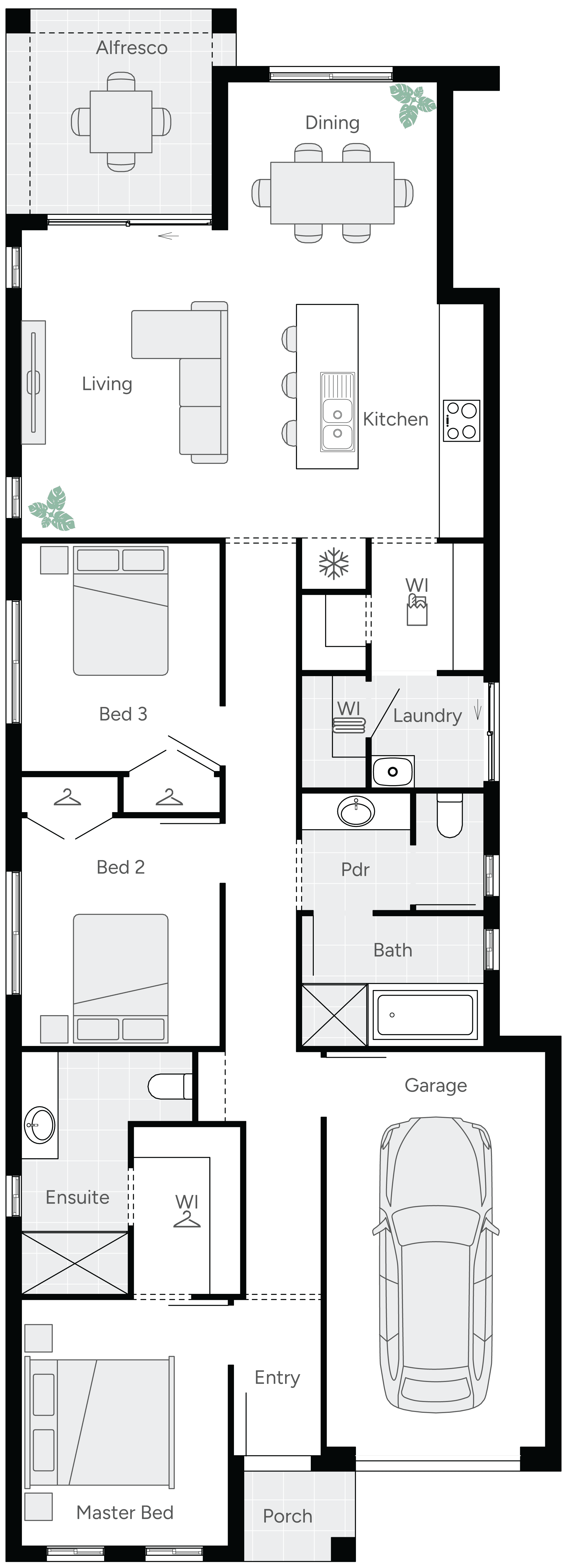 Osmond 17 Single Storey House Floor Plan