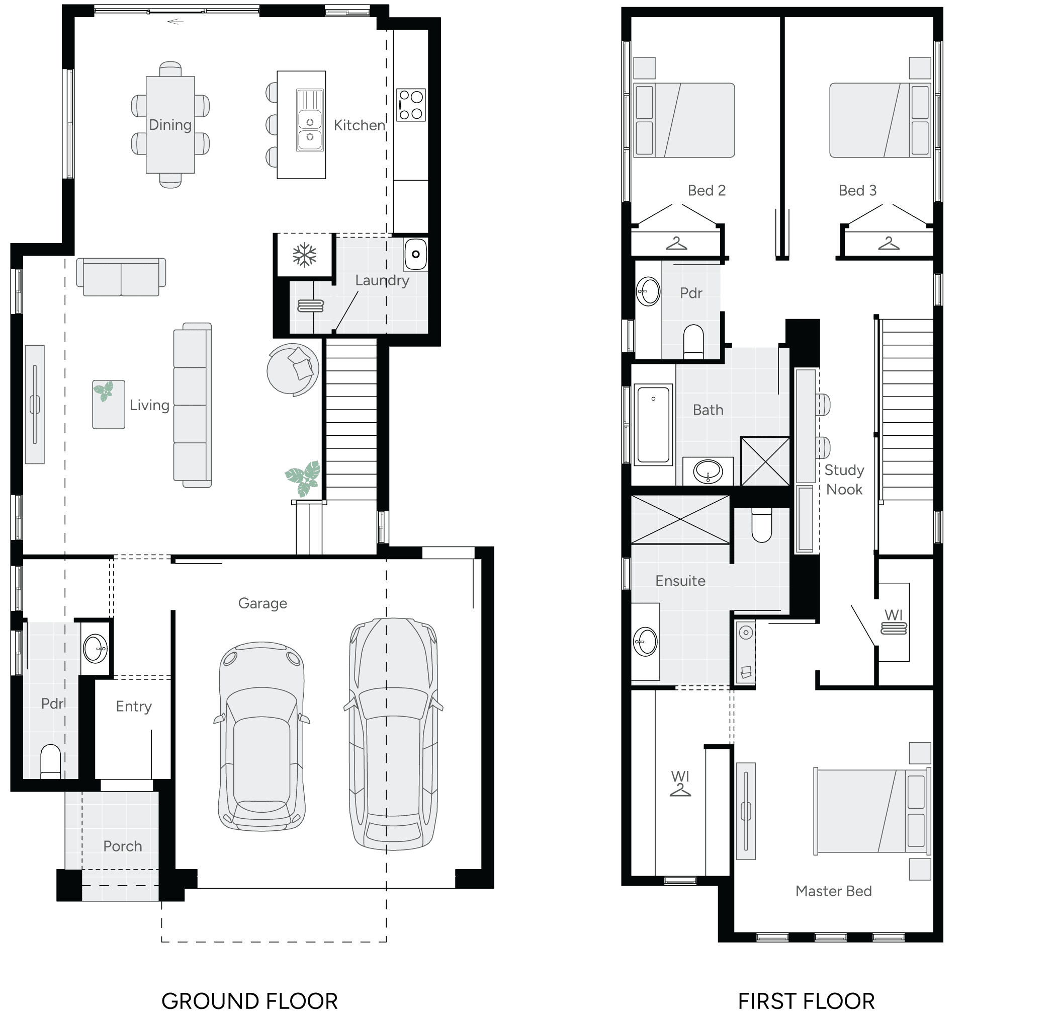 Seaview Double Storey House Floor Plan