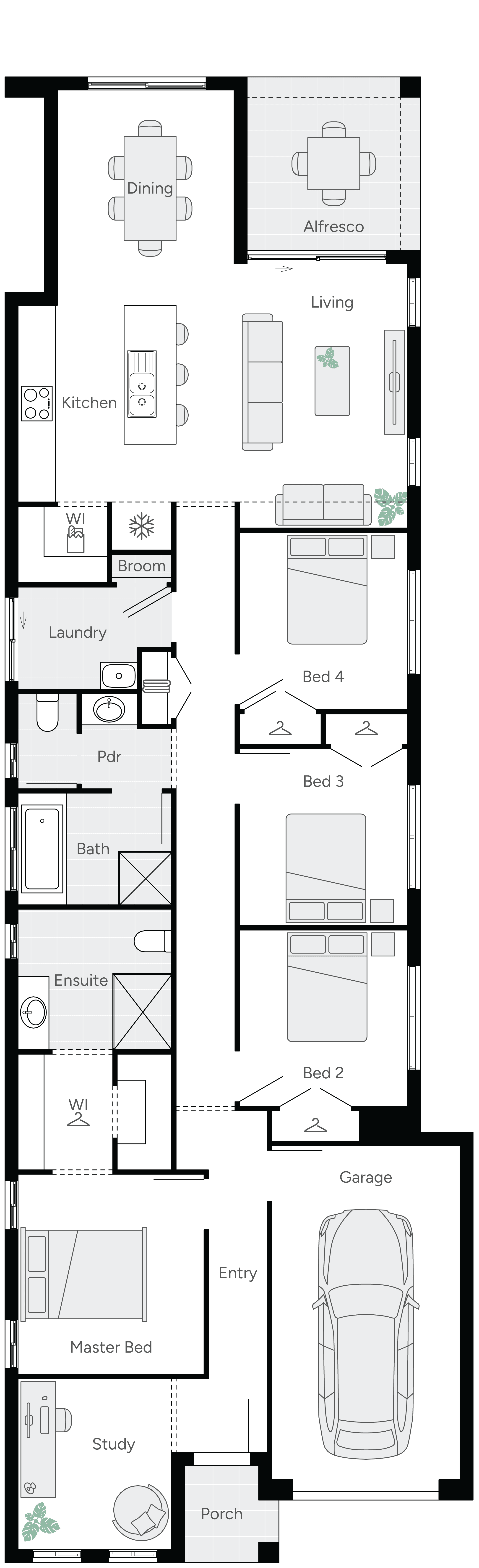 Somerton 20 Single Storey House Floor Plan