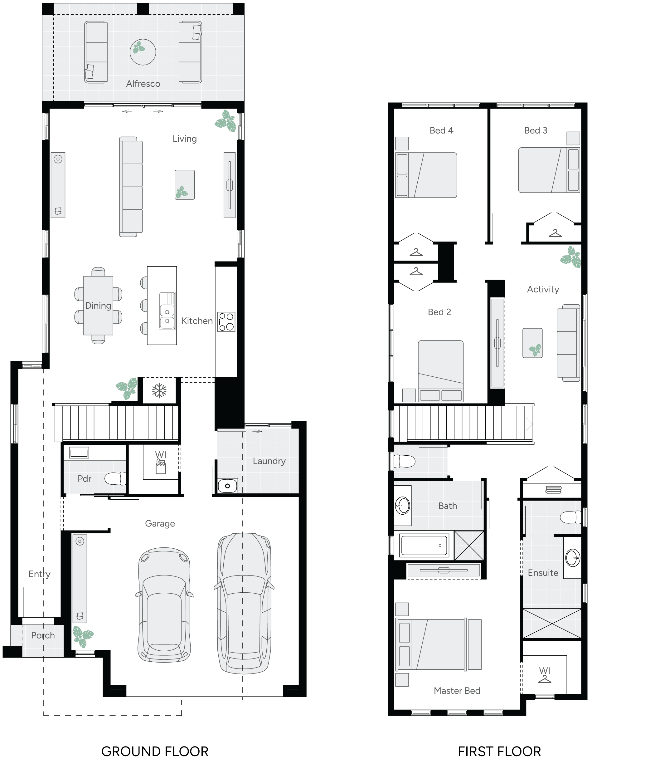 Tarlee Double Storey House Floorplan
