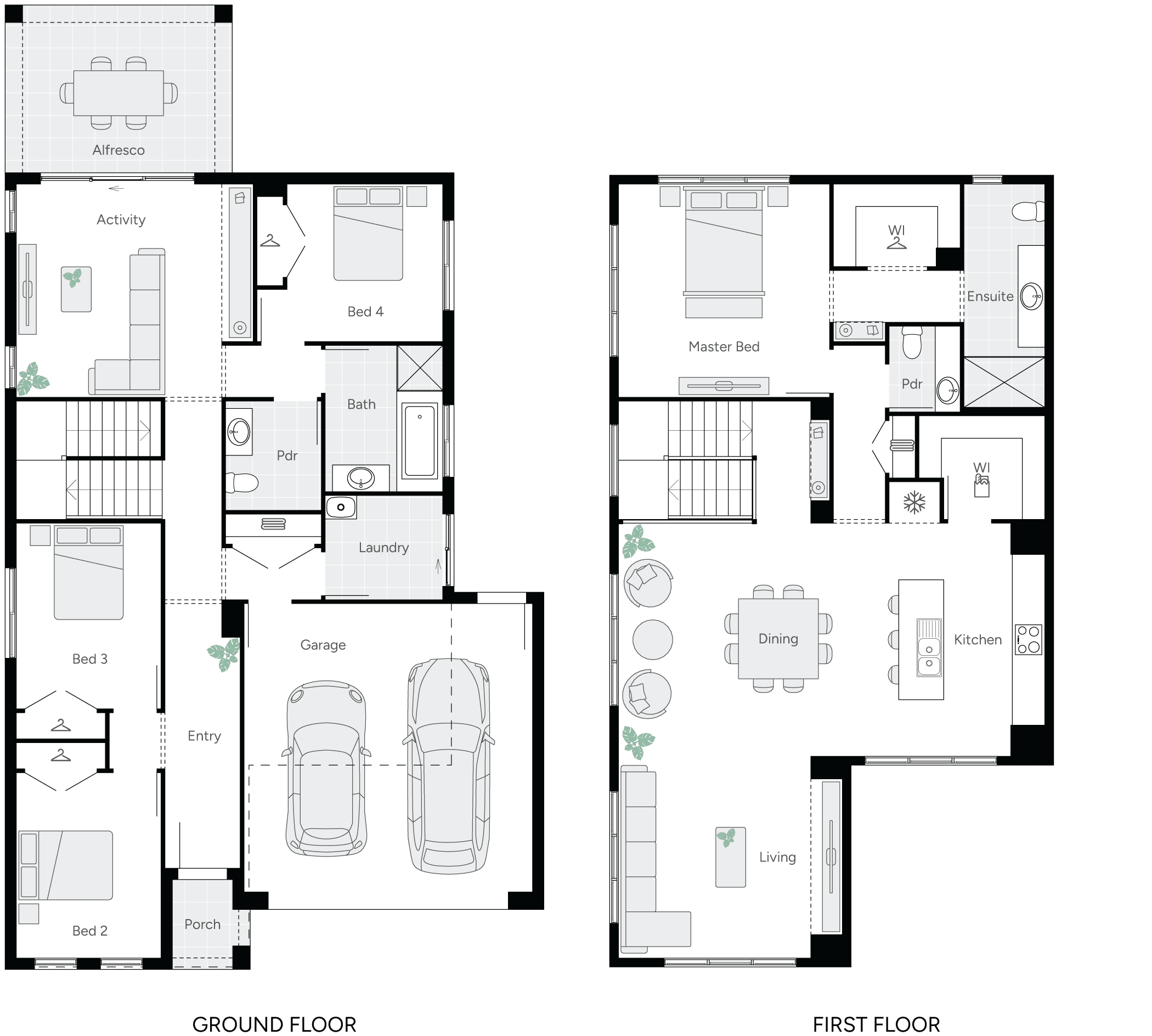 Tennyson Double Storey House Floorplan