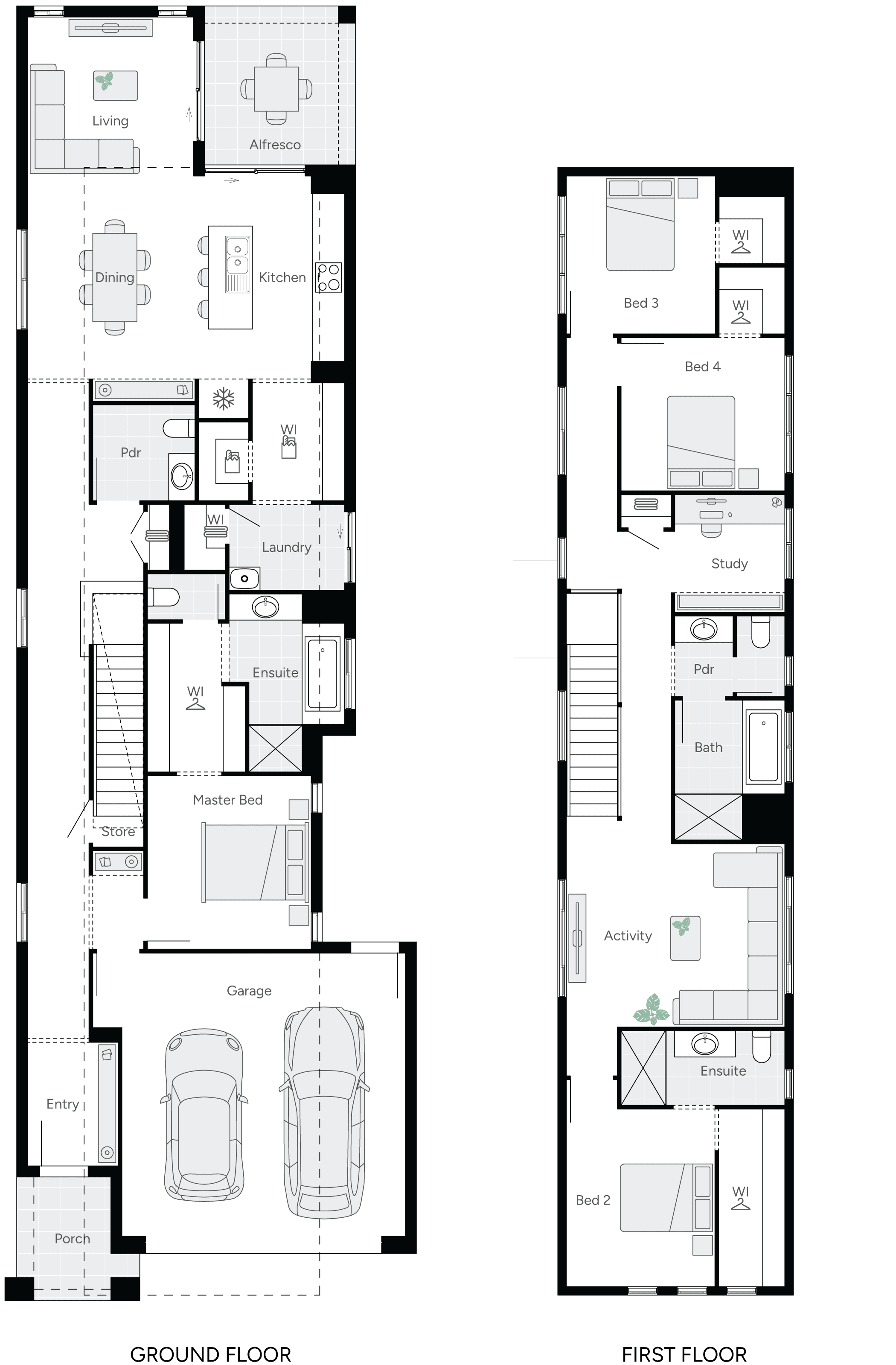 Thorngate Three Double Storey House Floorplan