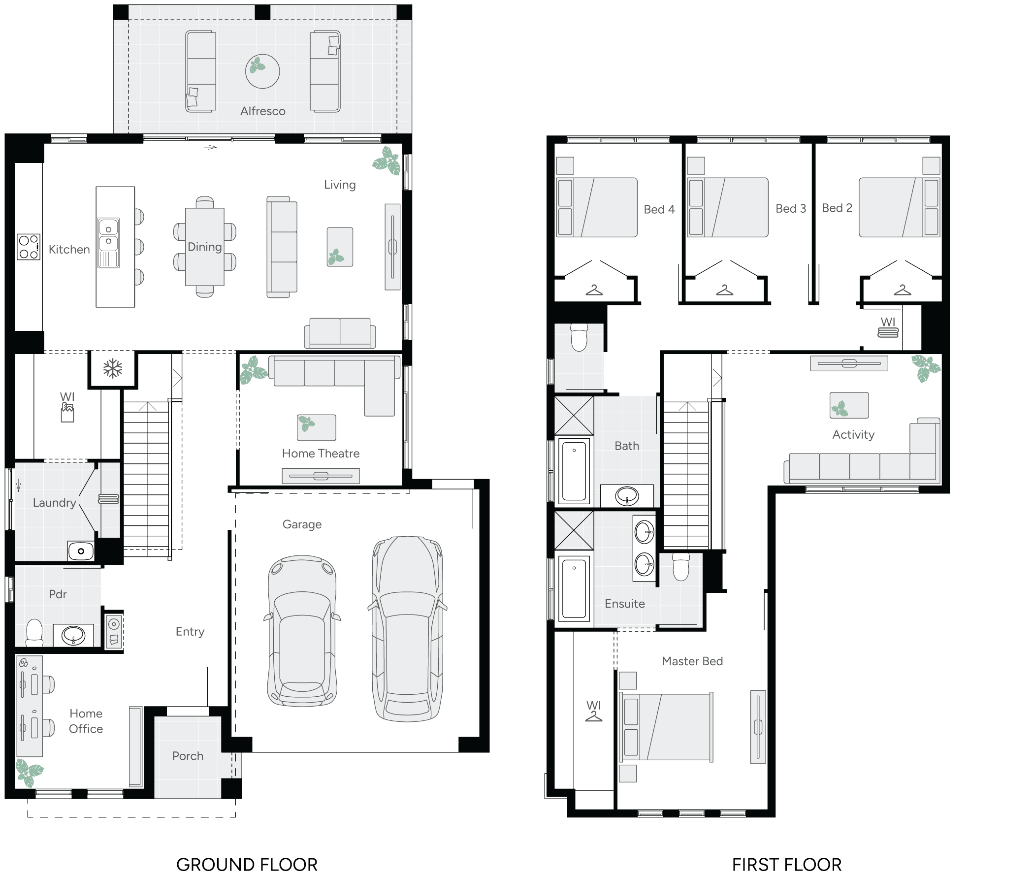 Wayville Double Storey House Floorplan