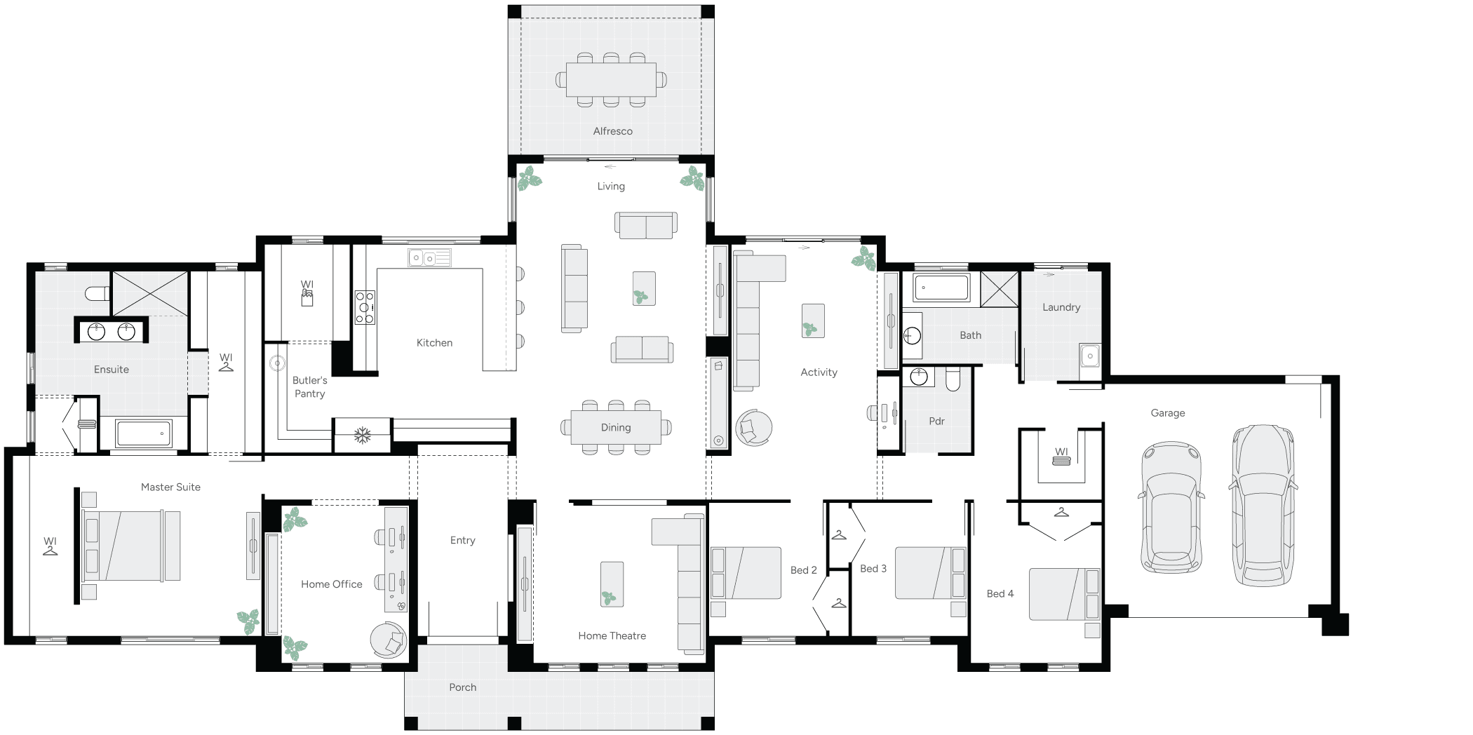 Houghton Grande Acreage Home Floorplan