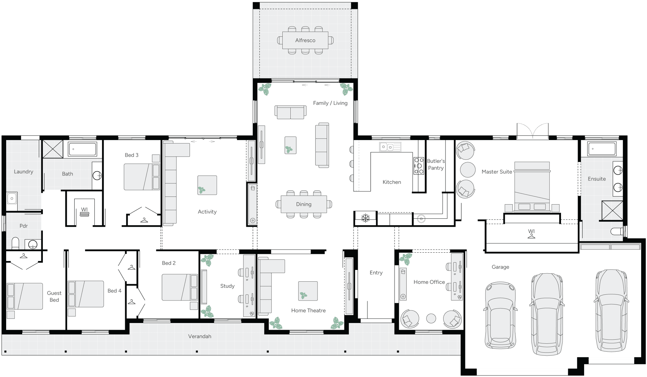 Inglewood Executive Grande manor Acreage Home Floorplan
