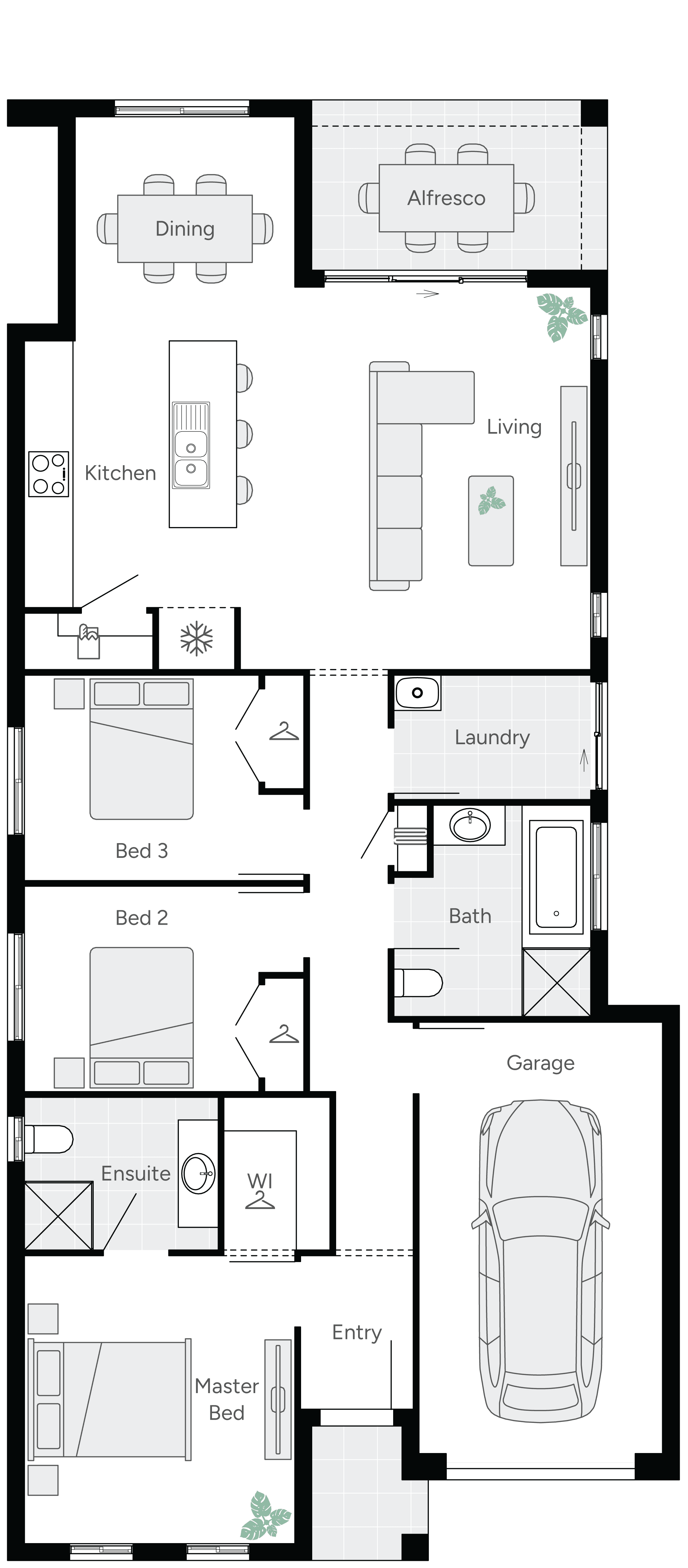 Flinders 17 single storey home design floorplan