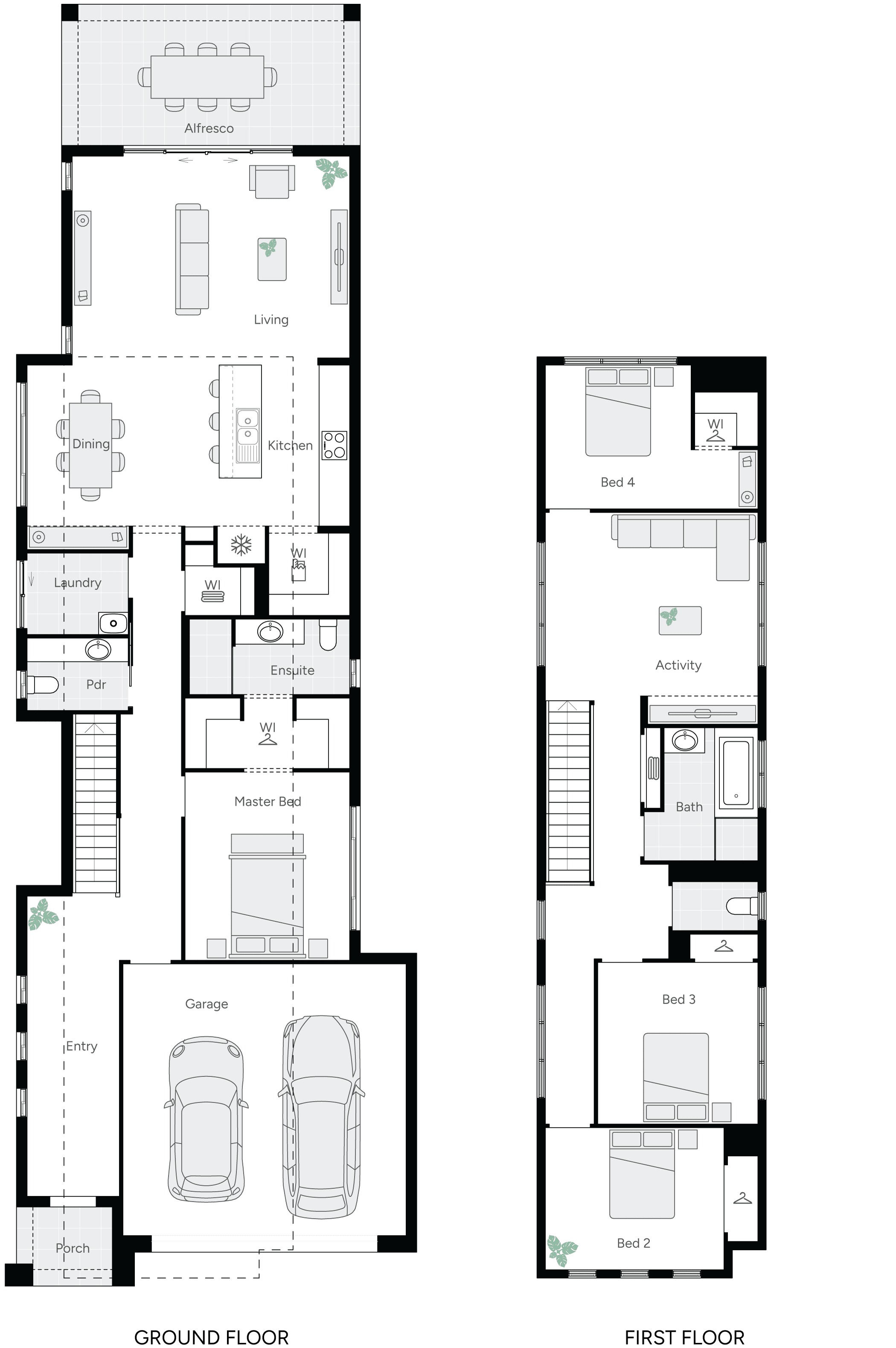 Manoora 31 double storey house design floorplan