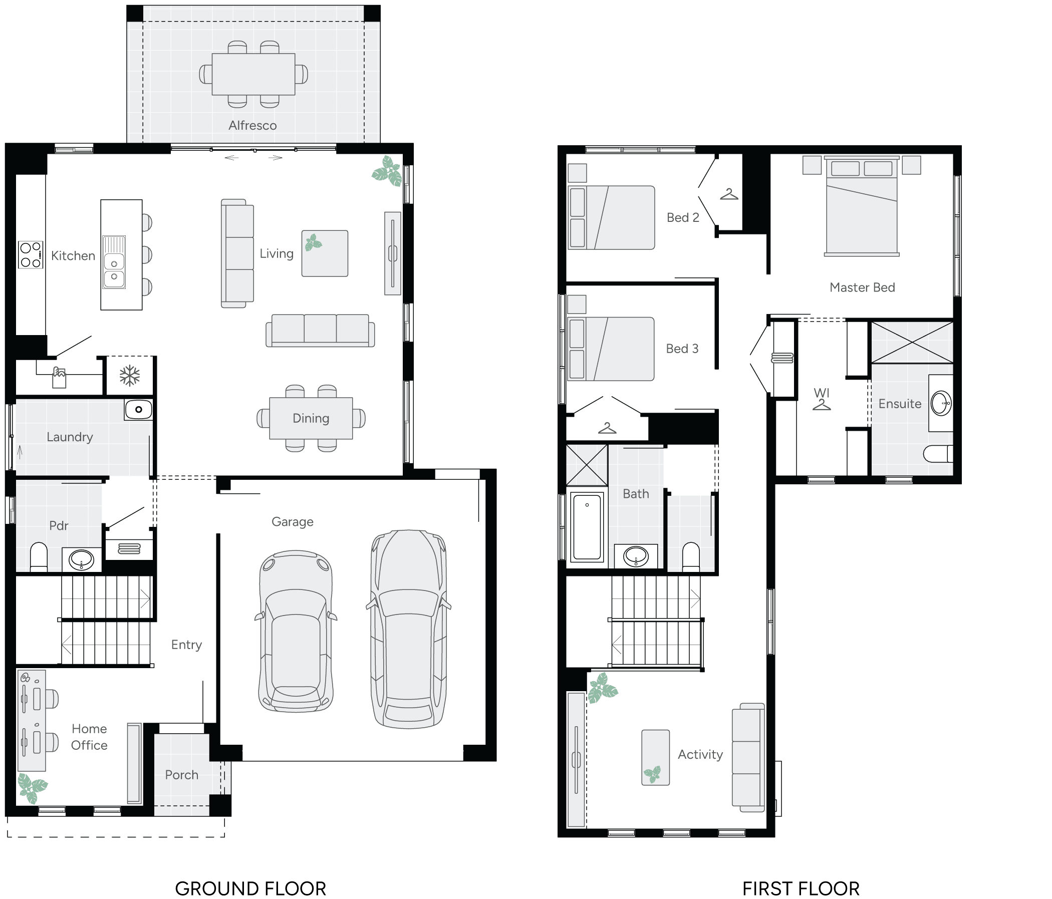 Morphett Double Storey home Design Floorplan
